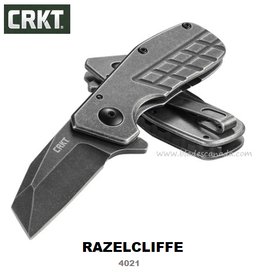 CRKT Razelcliffe Compact Framelock Flipper Folding Knife, CRKT4021
